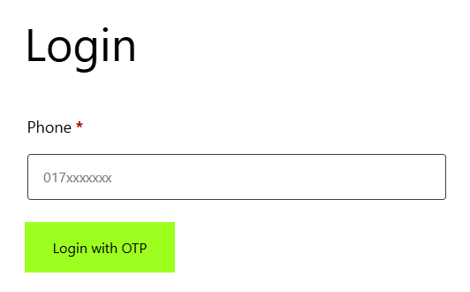 WooCommerce OTP Login Screenshot 1